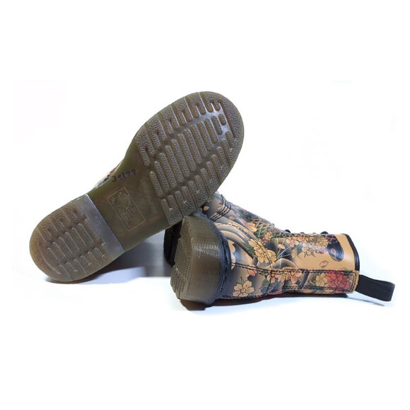 DR. MARTENS X EVISU WAGARA TATTOO SLEEVE KOI FISH Boots Womens Size 6 - Picture 10 of 14